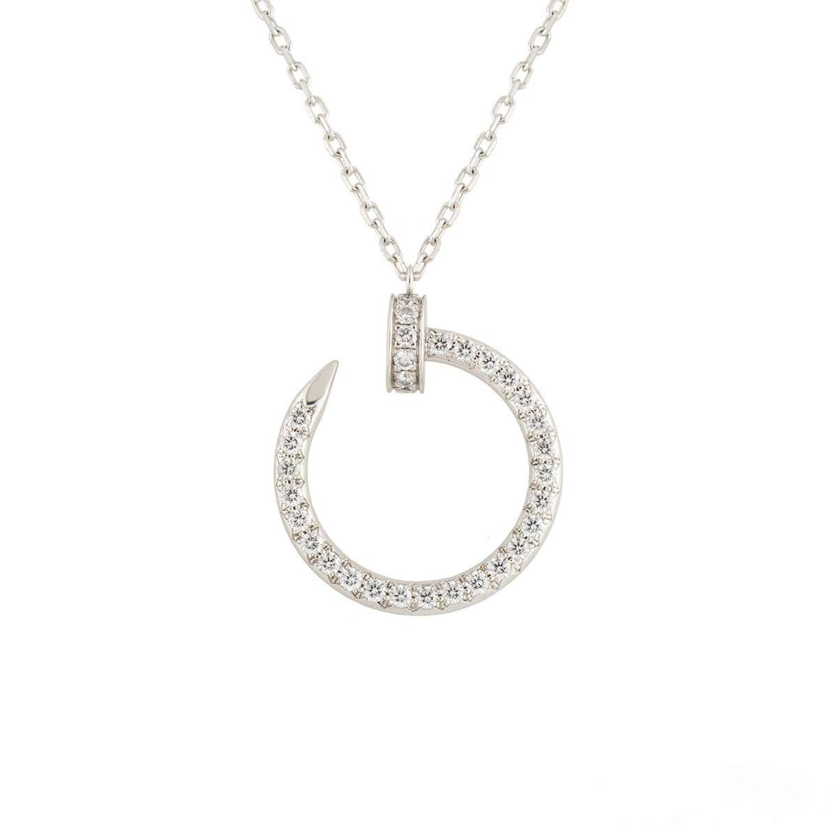 [Luxe Jewels]JUSTE NECKLACE SILVER DIAMONDS