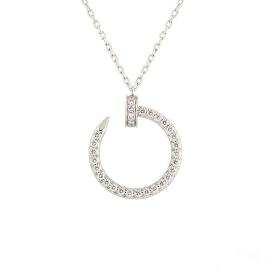 [Luxe Jewels]JUSTE NECKLACE SILVER DIAMONDS