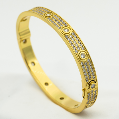 [Luxe Jewels]LOVE BRACELET 6.1MM DIAMOND-PAVED 10 BIG DIAMONDS