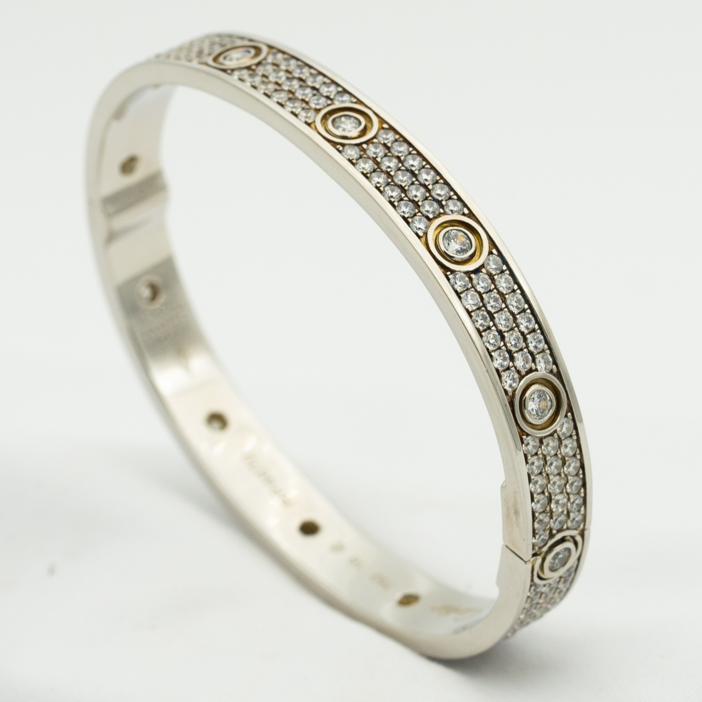 [Luxe Jewels]LOVE BRACELET 6.1MM DIAMOND-PAVED 10 BIG DIAMONDS