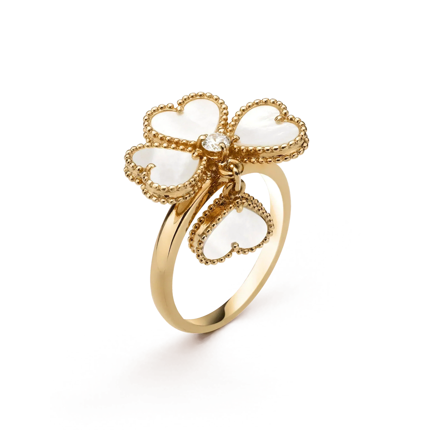 [Luxe Jewels]SWEET CLOVER WHITE MOP RING