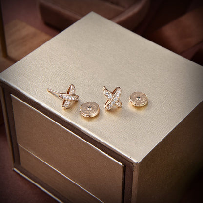 [Luxe Jewels]JEUX DE GOLD DIAMOND EARRINGS