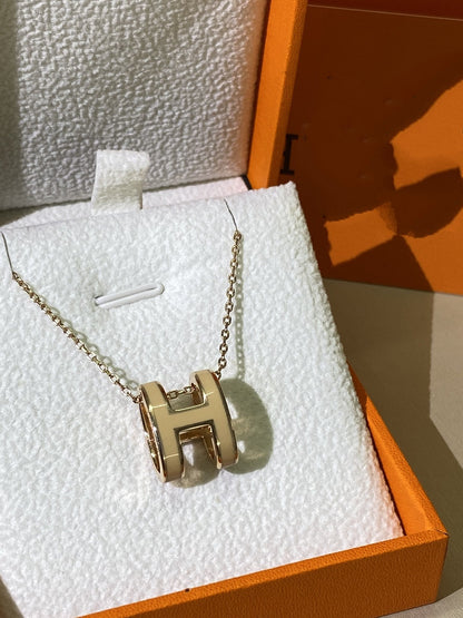 [Luxe Jewels]HM CLIC イエロー エナメル ゴールド ネックレス