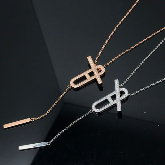 [Luxe Jewels]HM NECKLACE PLATINUM ROSE GOLD DIAMOND