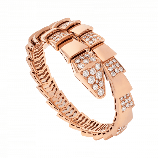 [Luxe Jewels]SERPENTI WIDE BRACELET PINK GOLD DIAMOND