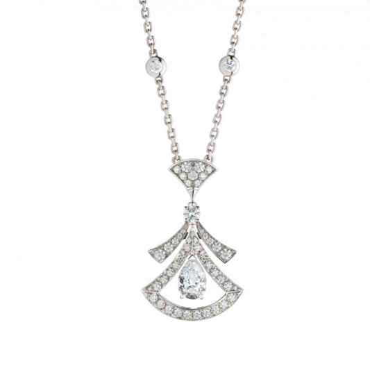 [Luxe Jewels]DREAM NECKLACE WHITE DIAMOND SILVER