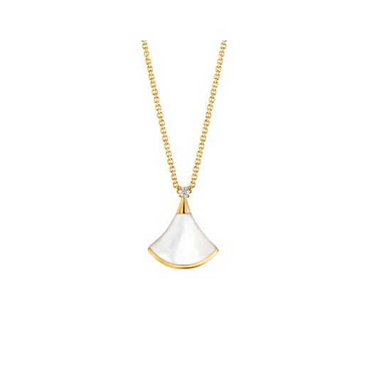 [Luxe Jewels]DREAM NECKLACE WHITE MOP GOLD 1 DIAMOND