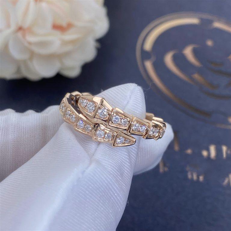 [MERA]SERPENTI RING ROTGOLD MIT DIAMANTEN 4MM