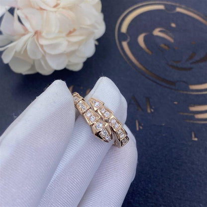 [MERA]SERPENTI RING ROTGOLD MIT DIAMANTEN 4MM