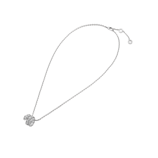 [Luxe Jewels]SERPENTI SILVER NECKLACE DOUBLE RING DIAMOND