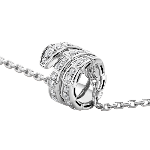 [Luxe Jewels]SERPENTI SILVER NECKLACE DOUBLE RING DIAMOND