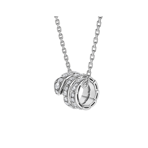 [Luxe Jewels]SERPENTI  NECKLACE DOUBLE RING DIAMOND