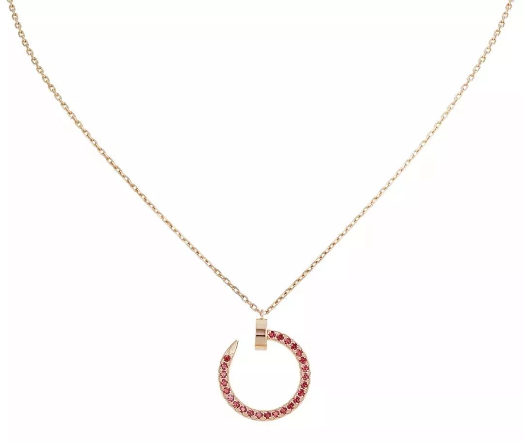 [Luxe Jewels]JUSTE NECKLACE GOLD RED DIAMONDS