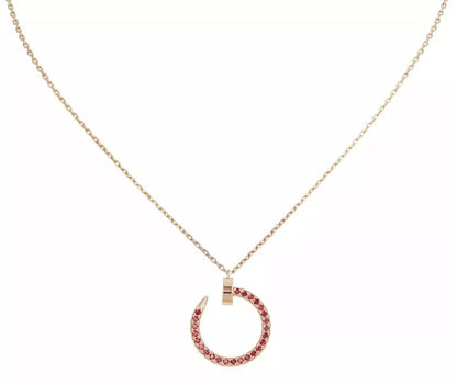 [Luxe Jewels]JUSTE NECKLACE GOLD RED DIAMONDS