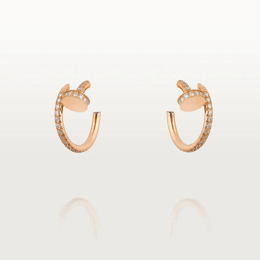 [Luxe Jewels]JUSTE EARRINGS 12.75MM PINK GOLD DIAMOND