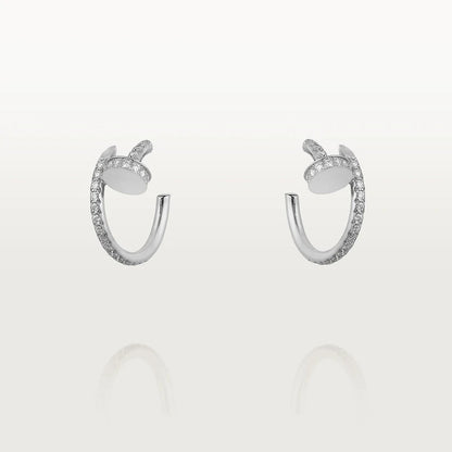 [Luxe Jewels]JUSTE EARRINGS 12.75MM SILVER DIAMOND