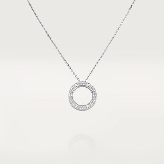 [Luxe Jewels]LOVE NECKLACE ADJUSTABLE SILVER