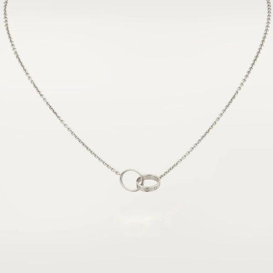 [Luxe Jewels]LOVE NECKLACE PINK GOLD AND SILVER