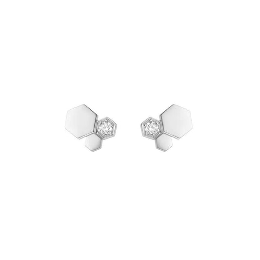 [Luxe Jewels]BEE LOVE SILVER DIAMOND EARRINGS