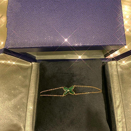 [Luxe Jewels]JEUX BRACELET MALACHITE PINK GOLD 1 DIAMOND