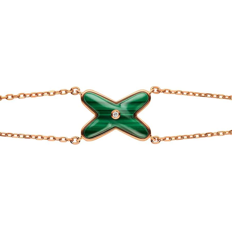 [Luxe Jewels]JEUX BRACELET MALACHITE PINK GOLD 1 DIAMOND