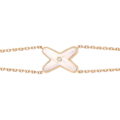 [Luxe Jewels]JEUX BRACELET WHITE MOP PINK GOLD 1 DIAMOND