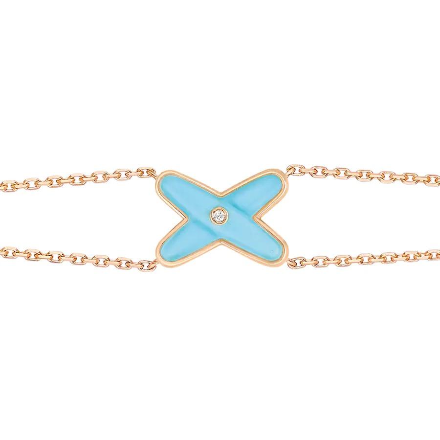 [Luxe Jewels]JEUX BRACELET TURQUOISE PINK GOLD 1 DIAMOND