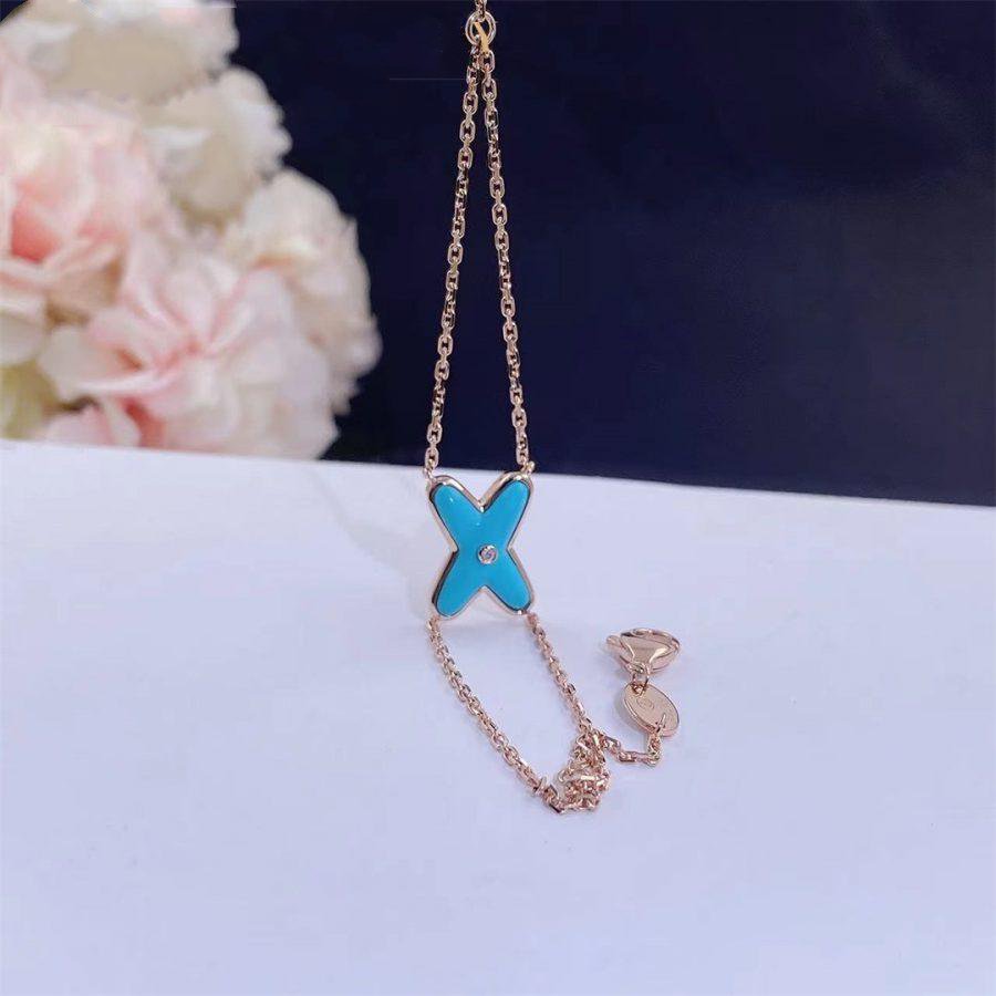 [Luxe Jewels]JEUX BRACELET TURQUOISE PINK GOLD 1 DIAMOND