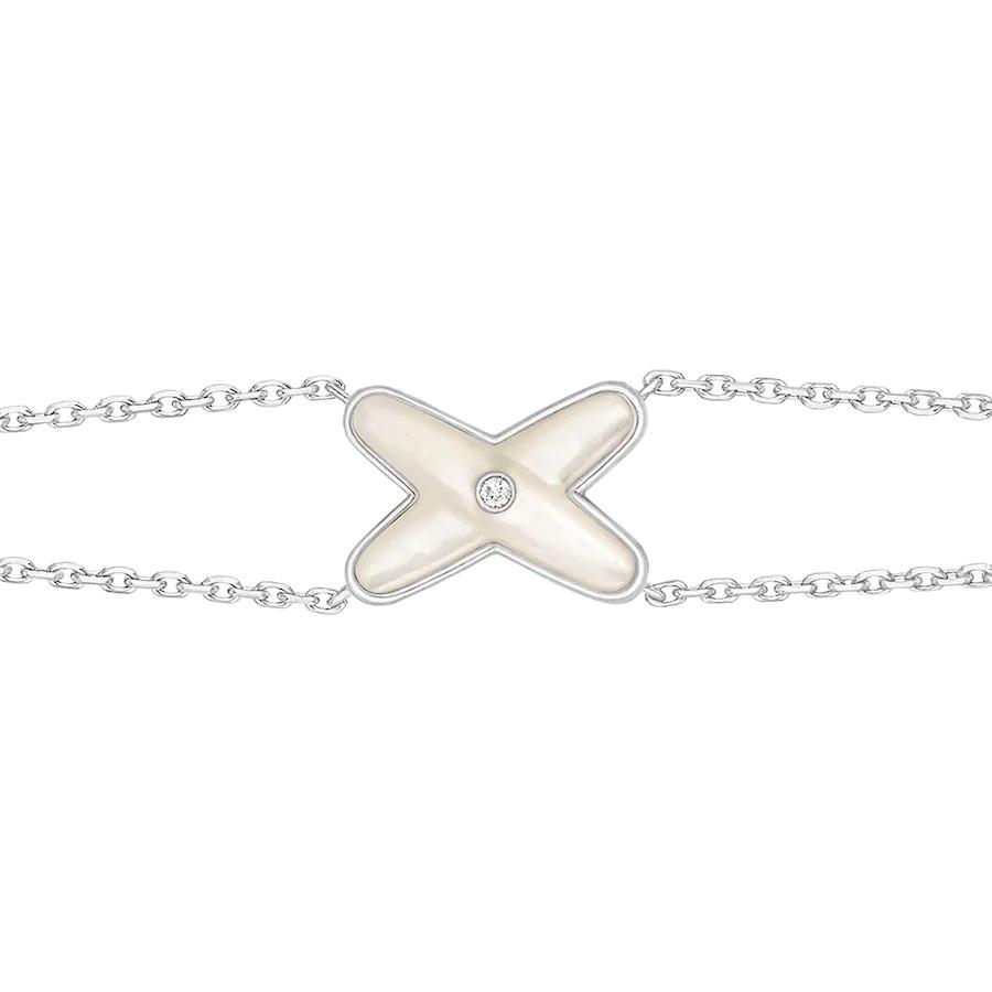 [Luxe Jewels]JEUX BRACELET WHITE MOP SILVER 1 DIAMOND