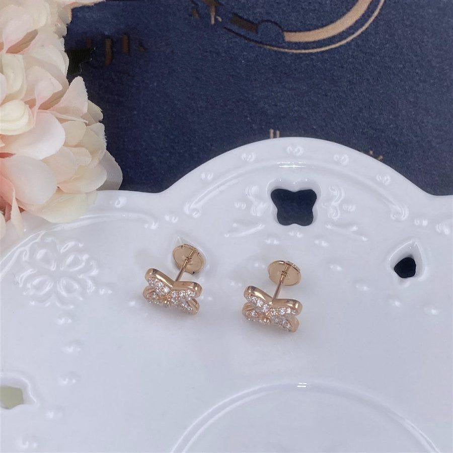 [Luxe Jewels]JEUX DE PINK GOLD DIAMOND EARRINGS