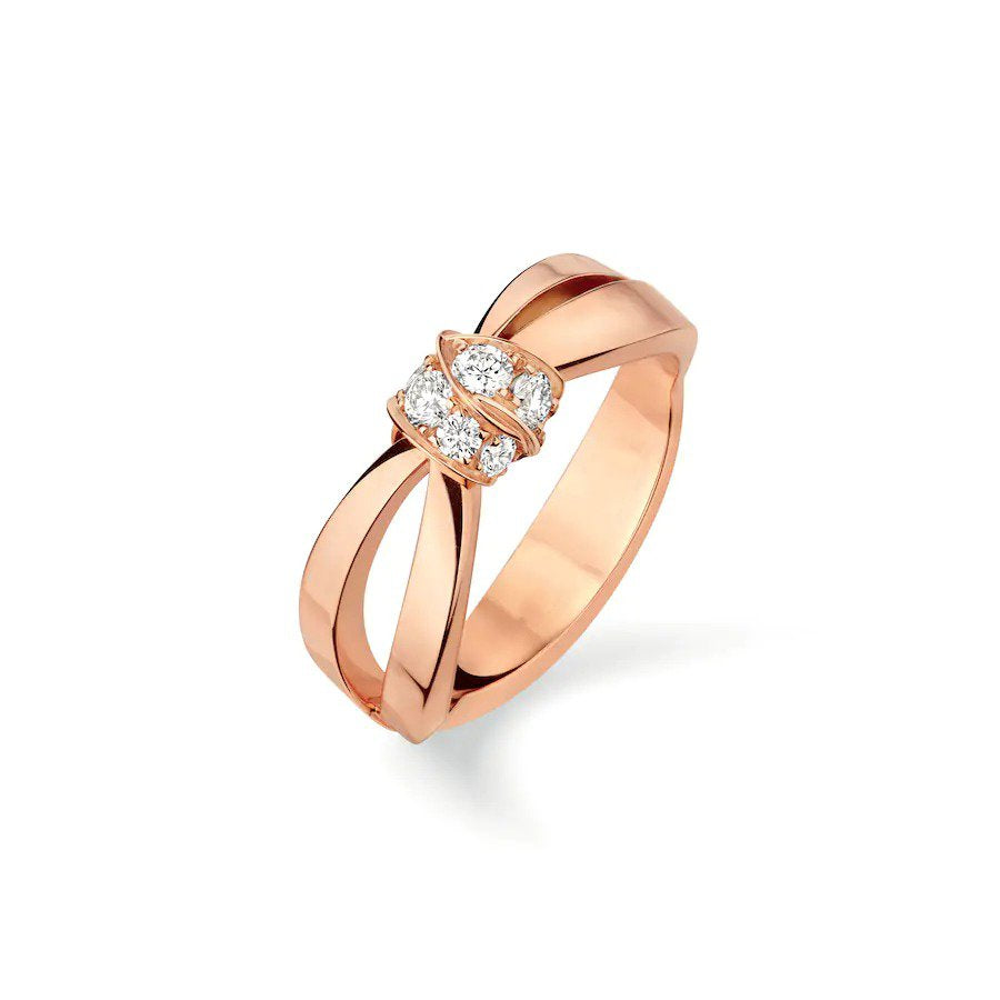 [Luxe Jewels]LIENS RING PINK GOLD DIAMOND