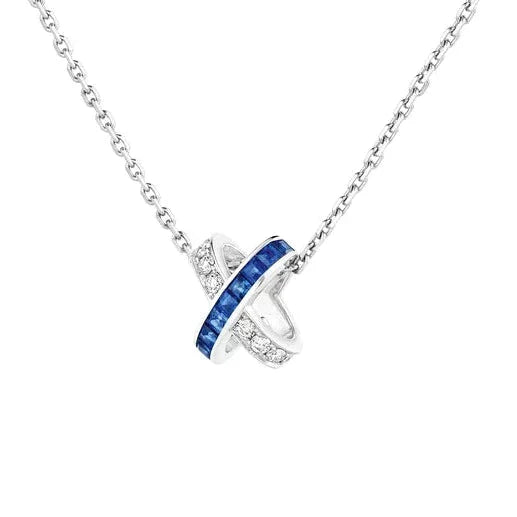 [Luxe Jewels]LIENS DIAMOND SILVER NECKLACE