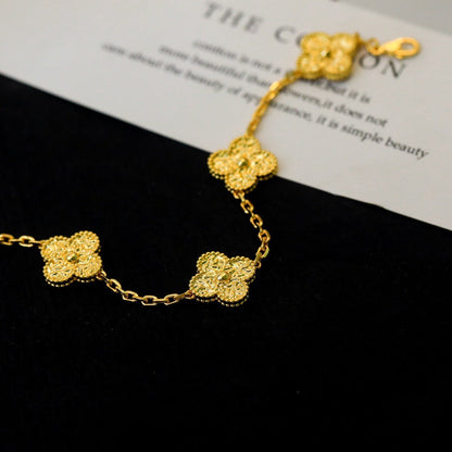 [Luxe Jewels]CLOVER 5 MOTIFS BRONZING BRACELET