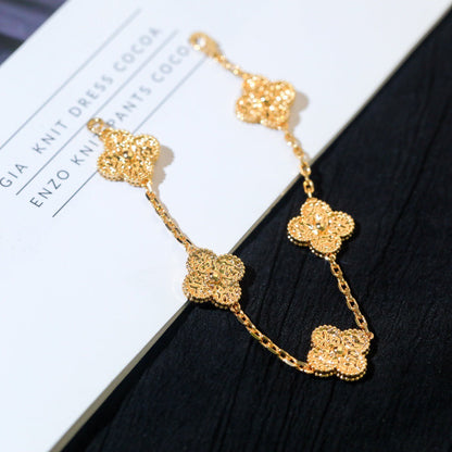 [Luxe Jewels]CLOVER 5 MOTIFS BRONZING BRACELET