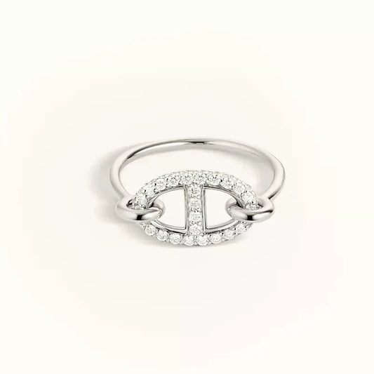 [Luxe Jewels]RONDE SMALL SILVER DIAMOND RING