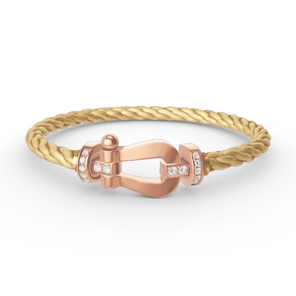 [Luxe Jewels]FORCE LARGE HORSESHOE HALF DIAMOND BRACELET ROSE GOLD