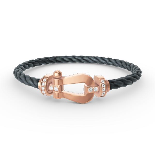 [Luxe Jewels]FORCE LARGE HORSESHOE HALF DIAMOND BRACELET ROSE GOLD