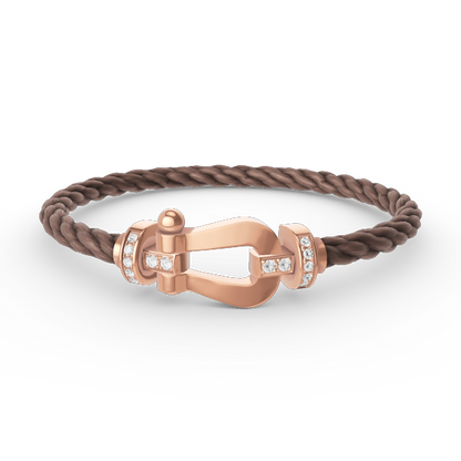 [Luxe Jewels]FORCE LARGE HORSESHOE HALF DIAMOND BRACELET ROSE GOLD