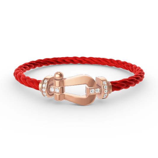 [Luxe Jewels]FORCE LARGE HORSESHOE HALF DIAMOND BRACELET ROSE GOLD