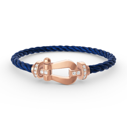 [Luxe Jewels]FORCE LARGE HORSESHOE HALF DIAMOND BRACELET ROSE GOLD