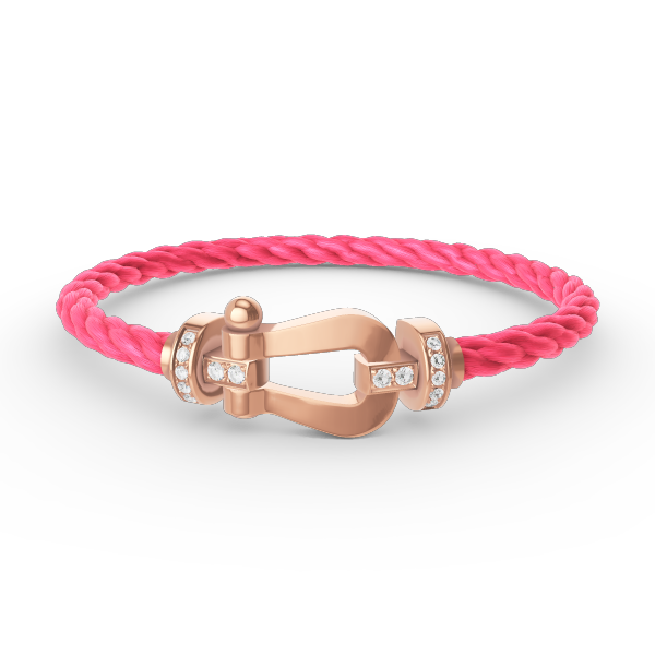 [Luxe Jewels]FORCE LARGE HORSESHOE HALF DIAMOND BRACELET ROSE GOLD