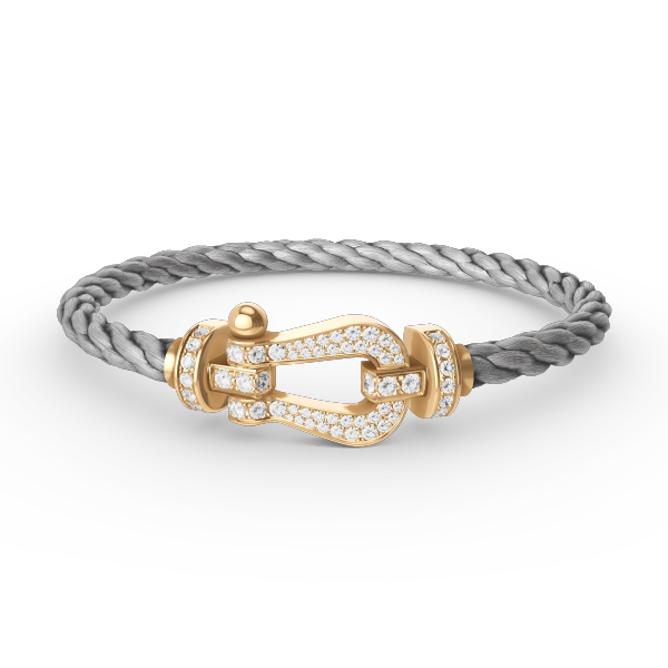 [Luxe Jewels]FORCE LARGE HORSESHOE FULL DIAMOND BRACELET GOLD