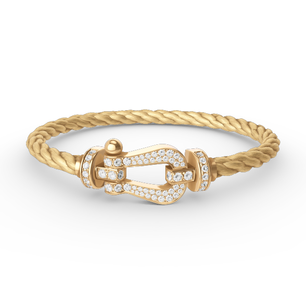 [Luxe Jewels]FORCE LARGE HORSESHOE FULL DIAMOND BRACELET GOLD