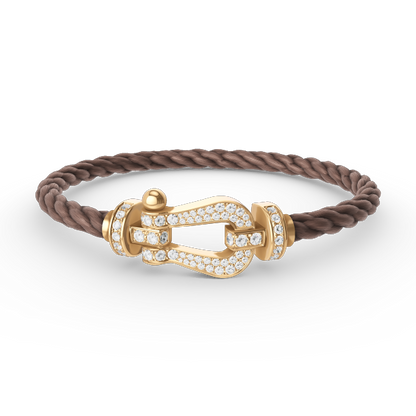 [Luxe Jewels]FORCE LARGE HORSESHOE FULL DIAMOND BRACELET GOLD