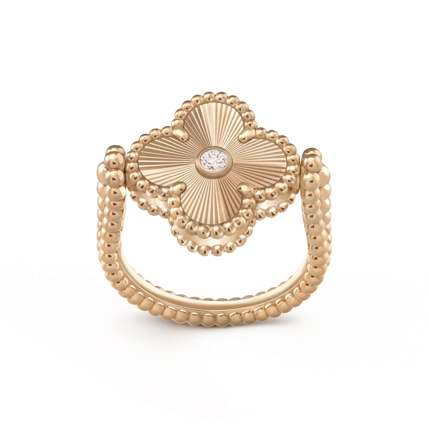 [Luxe Jewels]CLOVER RIVERSIBLE ROSE GOLD RING