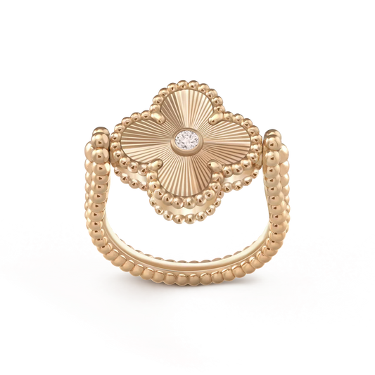 [Luxe Jewels]CLOVER RIVERSIBLE ROSE GOLD RING