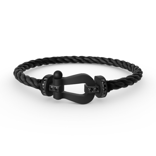 [Luxe Jewels]FORCE LARGE SERIES HORSESHOE BLACK SAMURAI BRACELET