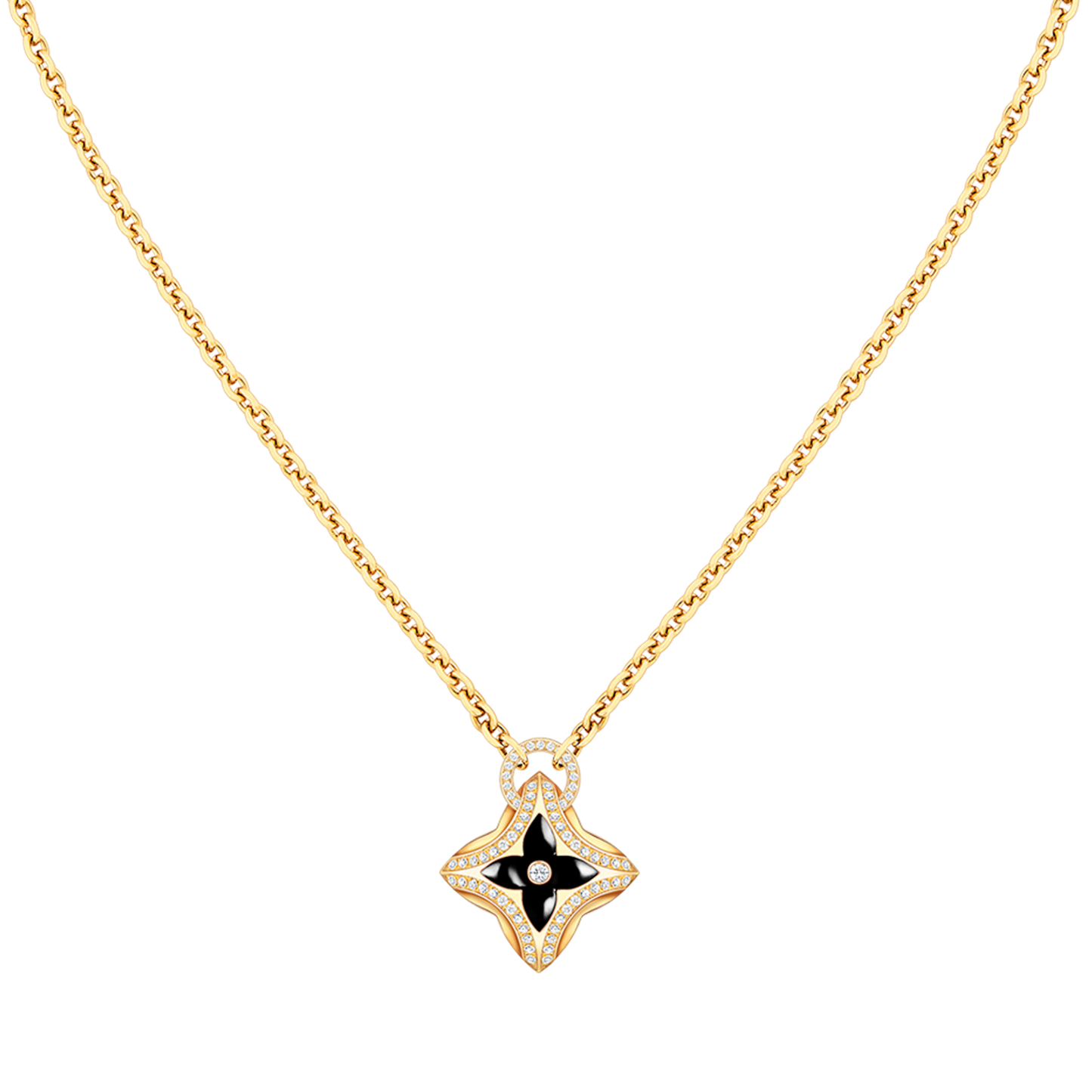 [Luxe Jewels]STAR PEDANT PINK GOLD DIAMOND NECKLACE