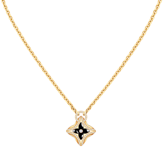 [Luxe Jewels]STAR PEDANT PINK GOLD DIAMOND NECKLACE