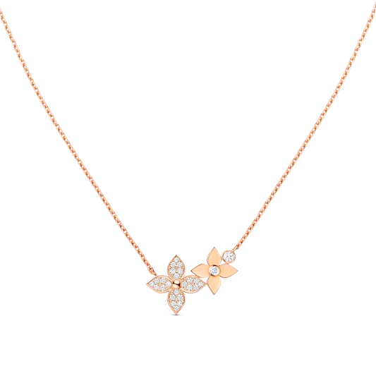 [Luxe Jewels]STAR BLOSSOM NECKLACE PINK GOLD DIAMONDS